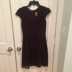 Vince Caputo lace dress, plum / lace